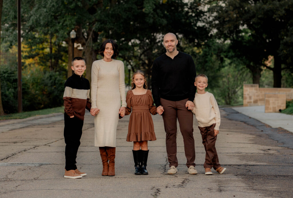 Becker family outside the West Omaha clinic
